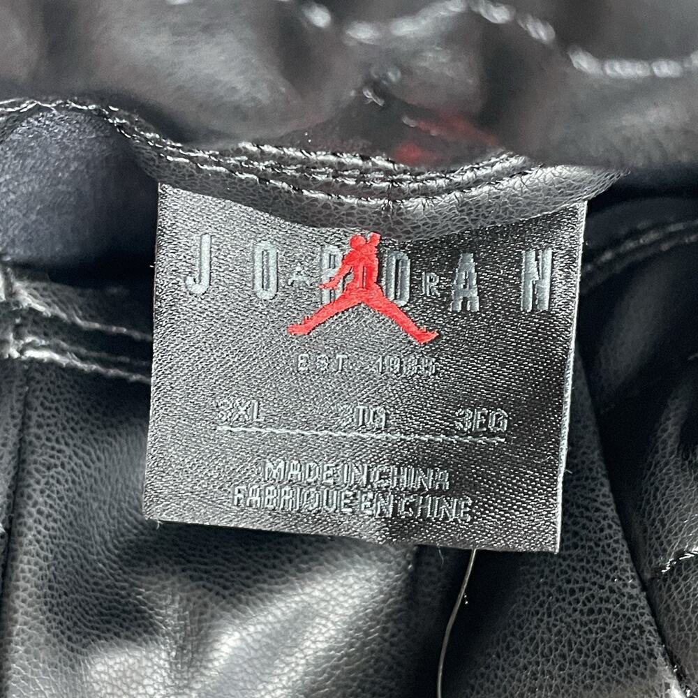 Nike Air Jordan Faux Leather Loose Fit Shorts Black HV0077-010 Size 3XL RARE - Picture 5 of 9
